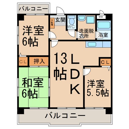 カーサソレイユの物件間取画像